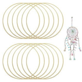 Lot de 12 Anneaux de Bambou, 20cm Attrape Rêves Floral, Cercle Attrape Reve | Cerceau en Bambou pour Macramé DIY pour Travaux Ma