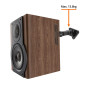 QWORK® Lot de 2 Supports muraux universels pour Enceintes, Inclinaison et Rotation à 180°, Charge maximale 13,6 kg