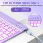 aMZCaSE pour iPad A16 10/11e génération avec Clavier 11/10,9 Pouces(2025/2022),Clavier sans Fil Amovible avec rétroéclairage 7 C