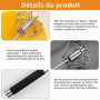 2 Pièces Fouet Semi-Automatique en Acier Inoxydable 10 Pouces | Fouet Cuisine pour la Cuisson, Batteur Rotatif Multifonctionnel,