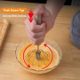 2 Pièces Fouet Semi-Automatique en Acier Inoxydable 10 Pouces | Fouet Cuisine pour la Cuisson, Batteur Rotatif Multifonctionnel,
