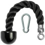 CampTeck U7223 Corde Triceps Simple, Corde Triceps Musculation avec Mousqueton - Noir