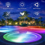 V-TAC Lampe LED Piscine Multicolore RGB 12W - AVEC TÉLÉCOMMANDE - PAR56 - Lampe en Verre Antichoc IP68 pour l'Éclairage des Pisc