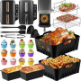 27PCS Moule Silicone Air Fryer pour Ninja Double Stack XL 9,5L SL400EU,Accessoire Air Fryer,Moule Ninja Foodi MAX Dual Zone SL40