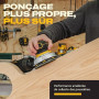 DEWALT Ponceuse excentrique sans fil 125 mm 18V XR, moteur brushless, vitesse variable 5 positions, avec sac souple et disques a