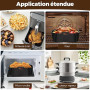 2 Paquet Moule Silicone Air Fryer pour Ninja Double Stack XL Friteuse Sans Huile SL400EU, Moule Air Fryer Réutilisable, Accessoi