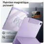 JETech Coque Détachable Magnétique pour iPad Air 13" M4/M3/M2, Violet | Pour 2026/2025/2024 Modèle, Porte-Pencil, Étui Housse Co