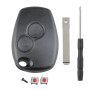 Coque Clé 2 Boutons Boîtier Compatible avec Clio 3 Kangoo 2, VA2 Lame | Coque de Clef Plip Voiture Utilitaire Télécommande Compa