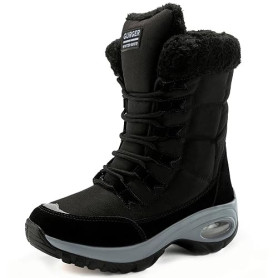 GURGER Bottes Hiver Femme Fourrées Bottes de Neige Imperméable