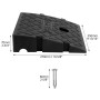 QWORK® 2PCS Freiner Rampe en Plastique, pour Fauteuils Roulants, Moto, 25x27x7 cm