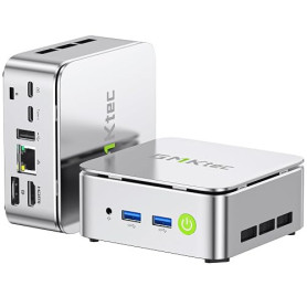 GMKtec Mini PC Ryzen 5 3500U (4C/8T, 4,5GHz), 16Go DDR4, 256Go SSD, USB-C, WiFi 5, BT 5.0, W11 Pro – Mini Ordinateur NucBox G10