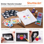 Shuttle Art Peinture Textile 18 Couleurs (60ml) avec Pinceaux Palette | Peintures pour Textiles Non Toxique avec Pochoirs, Peint