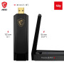 MSI AXE5400 Adaptateur USB WiFi 6E tri-Bande - WLAN jusqu'à 5400 Mbps (6 GHz, 5 GHz, 2.4GHz sans Fil), USB Type-A 3.2 Gen 1, MU-