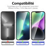 NEW'C Verre Trempé pour iPhone 14 Plus/13 Pro Max Anti-Espion | Lot de 3, Noir, 6,7 pouces, Confidentialité 28°, Dureté 9H, Anti