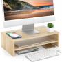 FITUEYES Réhausseur d'Écran en Bois,Support de Moniteur,Support d'Ordinateur Portable,PC,TV,pour Le Bureau et la Maison,42,5x23,