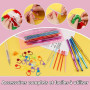 Wamkon Kit de 53 crochets au crochet Ensemble d'accessoires au crochet avec | 14 tailles de crochets ergonomiques, y compris des
