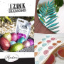 Aladine - Izink Diamond Rose Pastel 80 ml - Peinture Pailletée - Pour Tout Support : Papier, Tissu, Béton, Métal, Bois - DIY et 