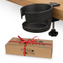 Girafus Porte Gobelet Bureau à Pince – Porte Tasse, Mug & Gourde, Gaming | Anse orientable en 3 positions (gauche, droite, centr
