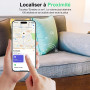 Bnlei Air Tracker Tag Traceur Fonctionne avec l’app Localiser Apple (iOS Uniquement) Comprend Batterie de Secours, Localisateur 
