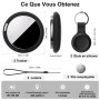 Bnlei Air Tracker Tag Traceur Fonctionne avec l’app Localiser Apple (iOS Uniquement) Comprend Batterie de Secours, Localisateur 