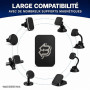 Bauer United Lot de 2 plaques métalliques autocollantes pour aimants 0,3 mm | Plaquettes métalliques extra plates pour supports