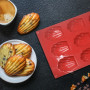 Lot de 2 Moule Madeleine Silicone, Antiadhésif pour Muffins, Chocolat | Moule À Madeleines En Silicone Antiadhésif À 9 Cavités, 