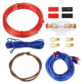 Vexnaro Kit de Câblage Amplificateur Voiture, Câble Subwoofer et Kit Connexion Ampli Audio, Faisceau Installation avec Fusible e