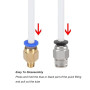 QitinDasen 5 Mètres 3D Imprimante PTFE Téflon Tube, avec 10 Pièces PC4-M6 Pneumatique Connecteur et 10 Pièces PC4-M10 Pneumatiqu