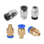 QitinDasen 5 Mètres 3D Imprimante PTFE Téflon Tube, avec 10 Pièces PC4-M6 Pneumatique Connecteur et 10 Pièces PC4-M10 Pneumatiqu