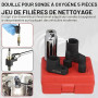 DBREAKS Lot de 5 Douilles Sondes Lambda 22mm Outil Sonde Lambda | Jeu de clés, réparation de filetage, pour la plupart des véhic