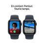 Apple Watch SE 3 (GPS), Boîtier en Aluminium Minuit de 40 mm | Bracelet Sport bleu marine - M/L. Fitness + Sommeil + Suivi de cy