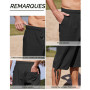 LVCBL Short en Lin pour Homme, Longueur 3/4, Pantalon d'été, pour la Plage, Le Yoga, Le Jogging, Décontracté