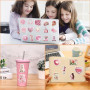 Pack de 100 Autocollants Coquette Vintage Rose Esthétique, Stickers PVC Résistants à l'Eau pour Gourde, Ordinateur Portable, Scr