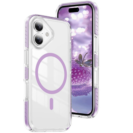 QIWEIQING Coque pour iPhone 12 6.1", Compatible avec MagSafe, Anti-Jaunissement Clair Magnétique Étui de Téléphone Transparent A