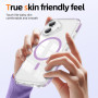 QIWEIQING Coque pour iPhone 12 6.1", Compatible avec MagSafe, Anti-Jaunissement Clair Magnétique Étui de Téléphone Transparent A