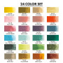 Kuretake Coffret d’aquarelles Gansai Tambi, 24 couleurs II, Art nouveau | 24 bright and opaque colours, large buckets, palette a