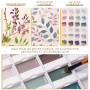 Peinture Aquarelle Opaque - Set de 24 Aquarelles Semi-humides avec Palette de Mélange | Faible Saturation, Couleurs Mates et Hau
