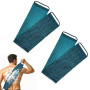Lot de 2 Serviette Exfoliante Douche, Serviette Exfoliante Japonaise Double Face avec Poignées, Éponge Filet Douche pour le Dos,