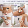 Masseur lymphatique 4 en 1 et appareil de massage électrique anti-cellulite avec 30 niveaux EMS, lumière rouge, chaleur et vibra