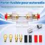 Vexnaro Kit de Câblage Amplificateur Voiture, Câble Subwoofer et Kit Connexion Ampli Audio, Faisceau Installation avec Fusible e