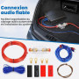 Vexnaro Kit de Câblage Amplificateur Voiture, Câble Subwoofer et Kit Connexion Ampli Audio, Faisceau Installation avec Fusible e