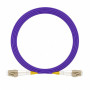 Elfcam® - Câble à Fibre Optique LC/UPC à LC/UPC OM4 Multimode Duplex, Jarretière Fibre Optique 50/125um LSZH (2M)