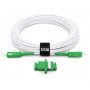 Elfcam® - Câble à Fibre Optique SC/APC à SC/APC Monomode, La Livraison avec Le Coupleur pour Rallonge Fibre Optique, Compatible