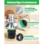 Couteau pour Thermomix TM5 TM6 Couteaux de Remplacement avec Joint pour Vorwerk Thermomix TM5 Lame de Rechange Acier Inoxydable