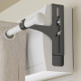 Lot de 2 supports de tringle à rideaux sans perçage, métallique et durable, convient à tous les coffres de volet roulant, Ø20-28