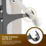 Lot de 2 supports de tringle à rideaux sans perçage, métallique et durable, convient à tous les coffres de volet roulant, Ø20-28