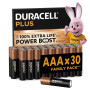 DURACELL AAA Plus Piles Alcalines (Lot de 30) 1.5V, LR03 | Durent jusqu’à 100% plus longtemps - Actifs POWER BOOST - Manettes De