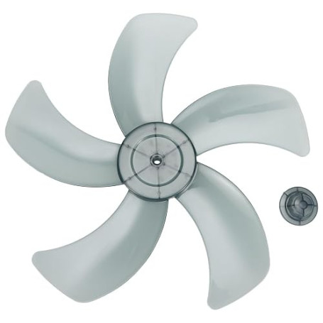 16 Pouces Pales de Ventilateur de Rechange de 40,6 cm, pales de Ventilateur en Plastique ABS à 5 Feuilles avec Un Cache-écrou po