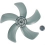 16 Pouces Pales de Ventilateur de Rechange de 40,6 cm, pales de Ventilateur en Plastique ABS à 5 Feuilles avec Un Cache-écrou po