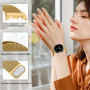 MiRowy Bracelet Métal pour Samsung Galaxy Watch 9/8 40mm 44mm/8 Classic | Métal Milanais Magnétique Bracelet de Remplacement Hom